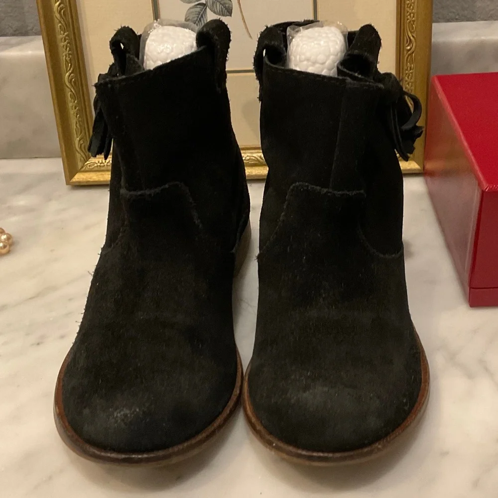 Zara Girls Suede Black Boots Size US 13